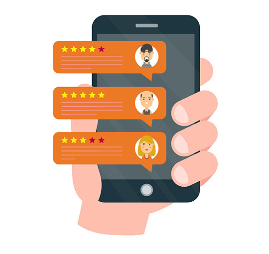 reviews image on mobile