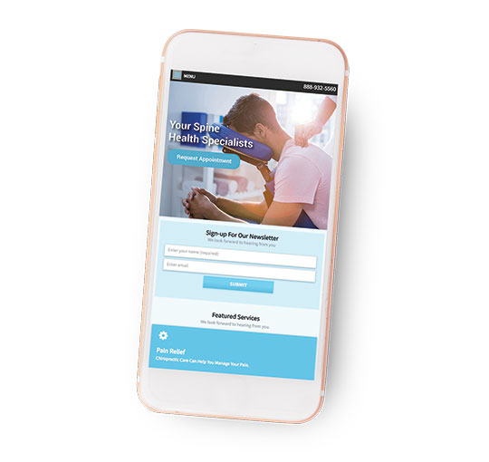 Website Design on Phone