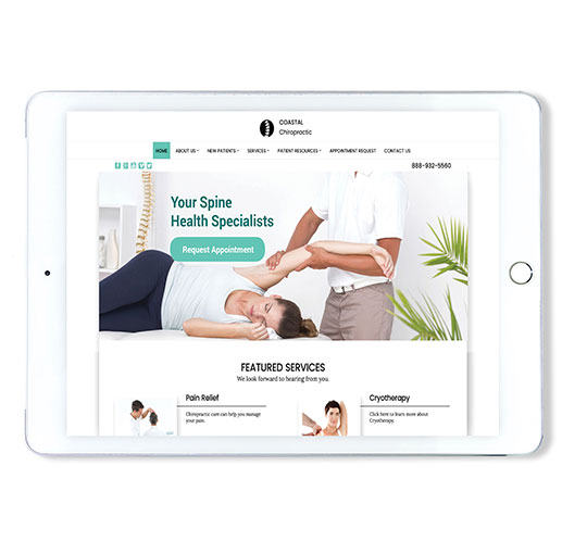 Website Design on Tablet