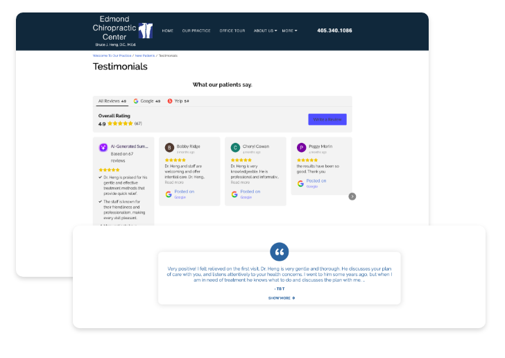 Feature of Note: Patient Testimonials